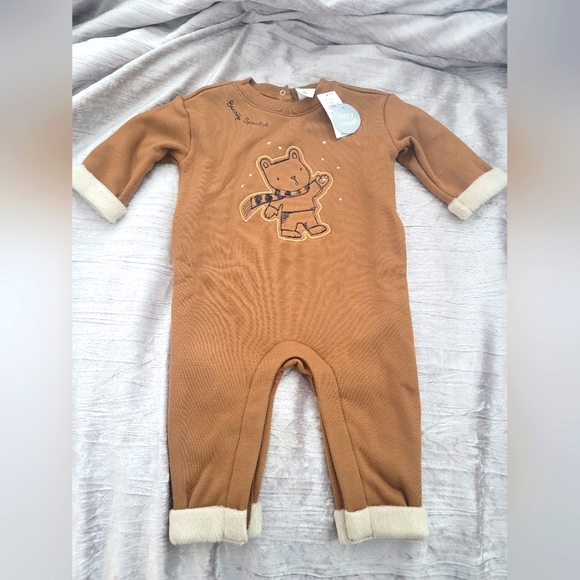 (NWT) Baby Gap Fleece lined onsie 3-6 months - Picture 1 of 8